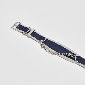 Kingsman Pinstripe Leather Collar