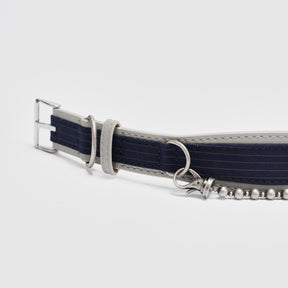 Kingsman Pinstripe Leather Collar