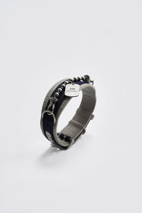 Kingsman Pinstripe Leather Collar