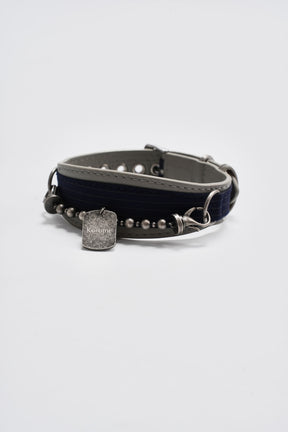 Kingsman Pinstripe Leather Collar