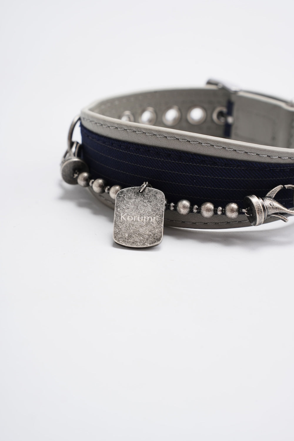 Kingsman Pinstripe Leather Collar